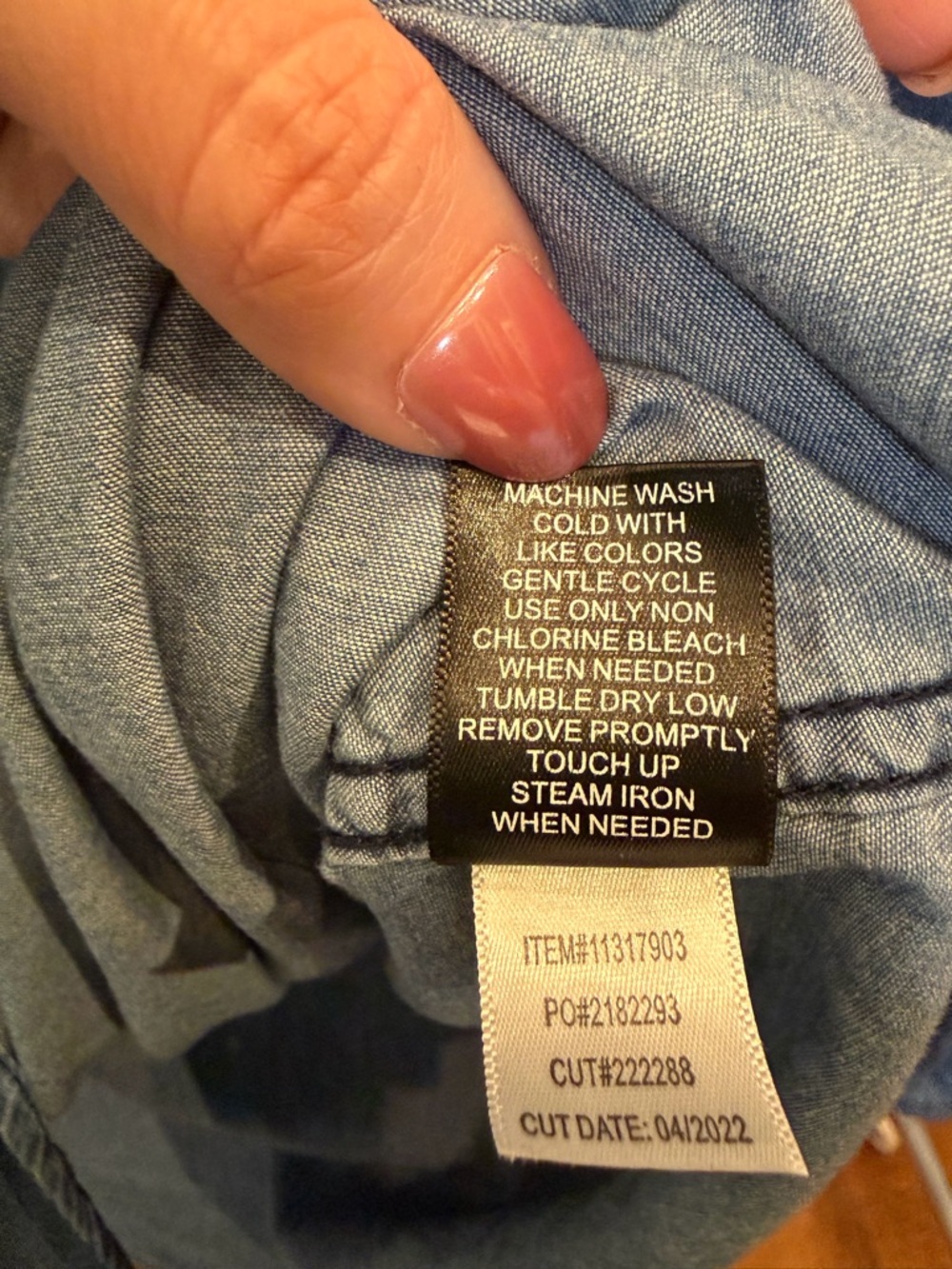 torrid faded blue denim shirt - Picture 5 of 5